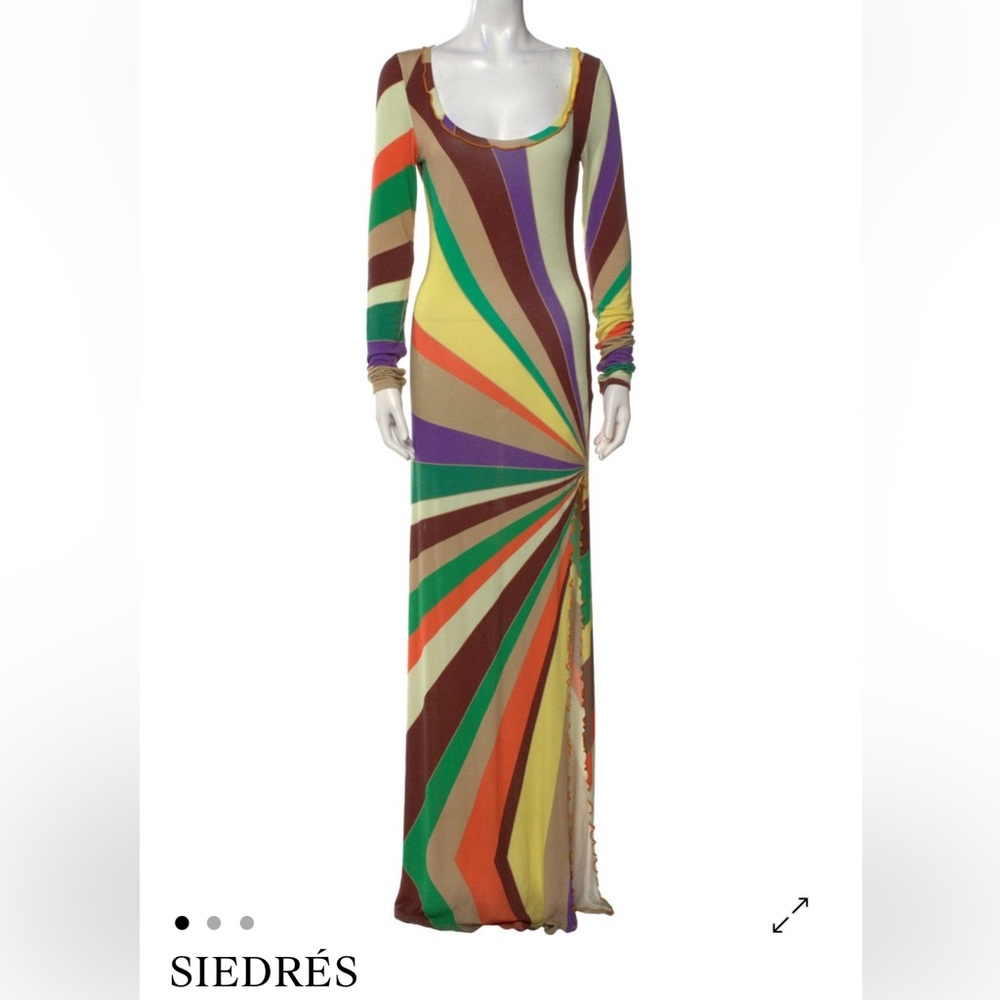 Multicolor Striped Maxi Dress